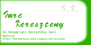 imre kereszteny business card
