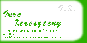 imre kereszteny business card